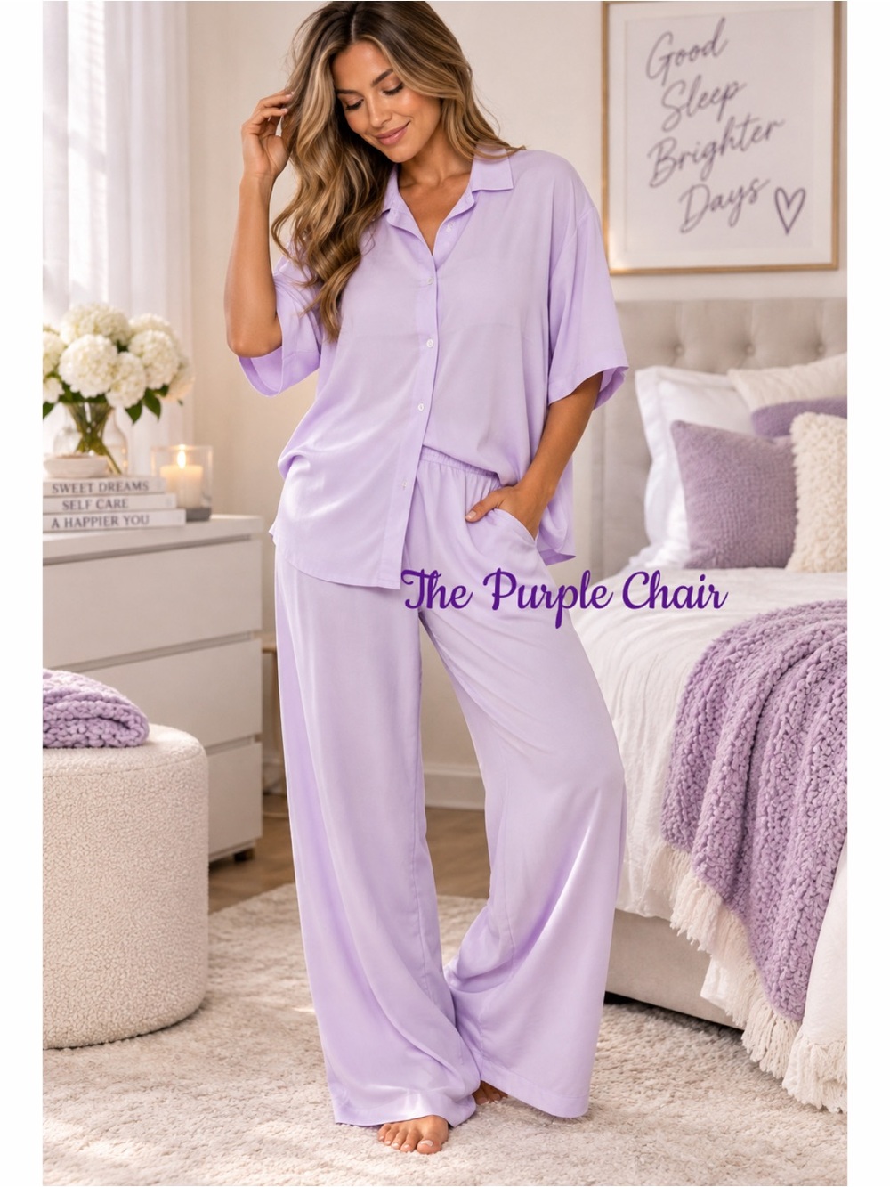 VICTORIAS SECRET NWT Lavender Pajama Set XL